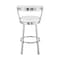 Armen Living Kobe 26" Counter Height Swivel Bar Stool in Brushed Stainless Steel Finish and White Faux Leather 721535761821 - alternate 5